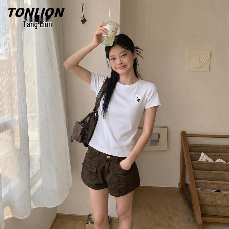 TonLion Women s Slim Fit Short Sleeve T-Shirt 2XL