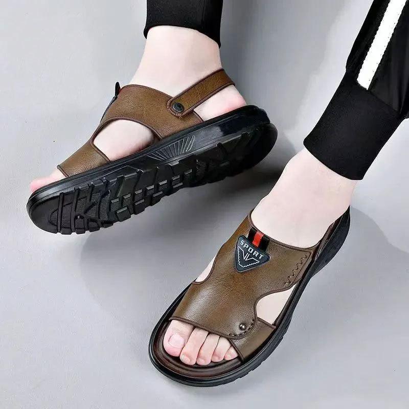 2025 Summer New Fashion Casual Beach Shoes Platform Trend Sandals Men's Sandals Dual-purpose Sandals