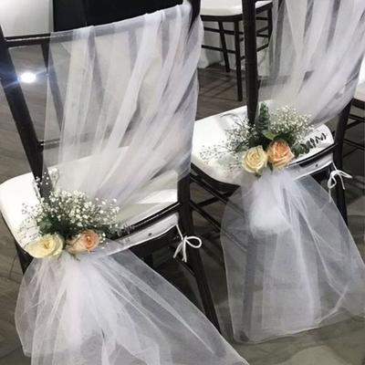 5/10m Sheer Crystal Organza Tulle Roll Fabric Wedding Party Decoration DIY Organza Chair Wedding Arch Decor Birthday Supplies