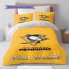Name Custom Pittsburgh Penguins Pattern Bedding Set Quilt Cover Pillowcase Home Decor Gift (1 * duvet cover + 2 * pillowcase, without core)