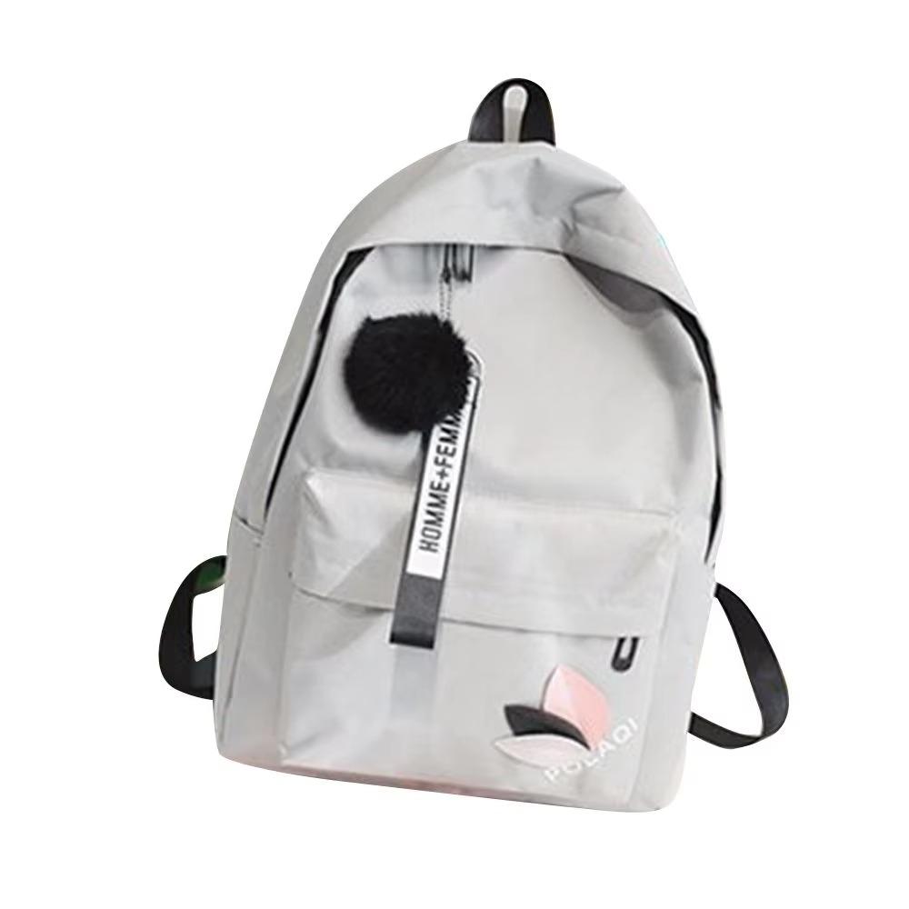 Large Capacity Printed Leaves Backpack Printed Leaves Canvas Rucksack Student Schoolbag  Female