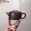190ml Handmade Yixing Purple Clay Teapots Handmade Large Caliber Pot Raw Ore Purple Mud Kettle Chinese Zisha Teaset Cha Supplies