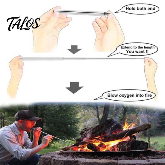 Outdoor Ignition Lighting Kit Stainless Steel Telescopic Firestick Blower Lightweight Grill Set Rod Camping Essential Safe Compact Tool