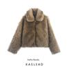 Kaslead New Women Clothes Western Style Fashion Simple and Versatile Suede Shearling Jacket Outerwear