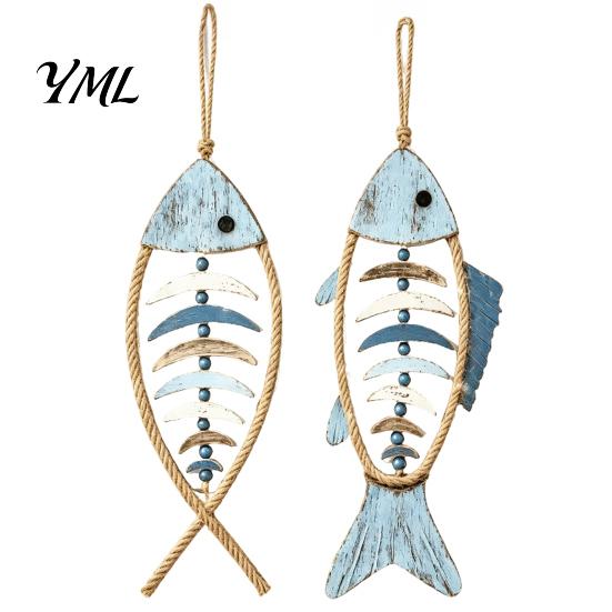 Adjustable LED Atmosphere Light Bohemian Wooden Fish Wall Decor With/without Lights, Coastal Retro Hanging Ornament Art for Bedroom Living Room