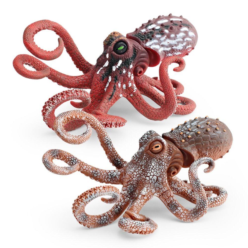 Wild Large Octopus Model Plastic Ocean Animal Statue  for Home Decor Office Display