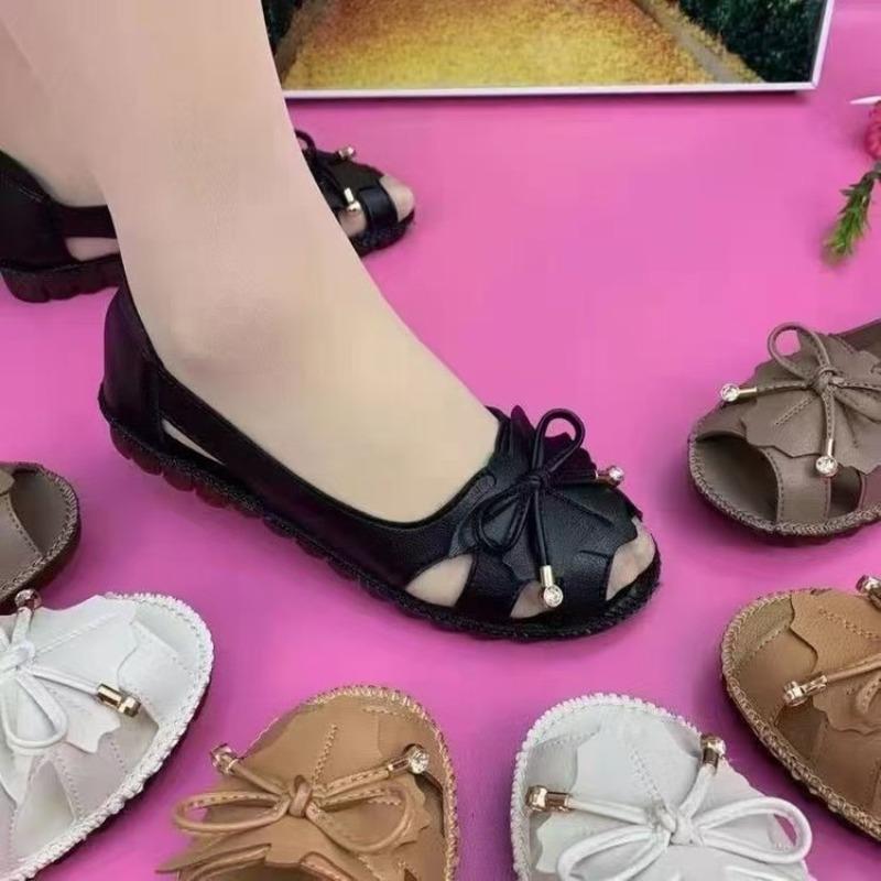 Sandals Soft-soled Anti-slip Fish-mouth Shoes Comfortable Crocs Hollowed-out Shoes