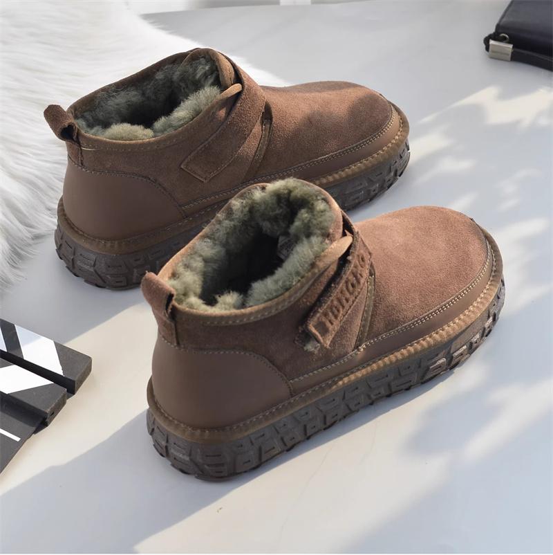 Men's Casual Shoes, Winter Multi-functional Fleece Warm Work Boots, Outdoor Anti-slip and Wear-resistant Snow Boots