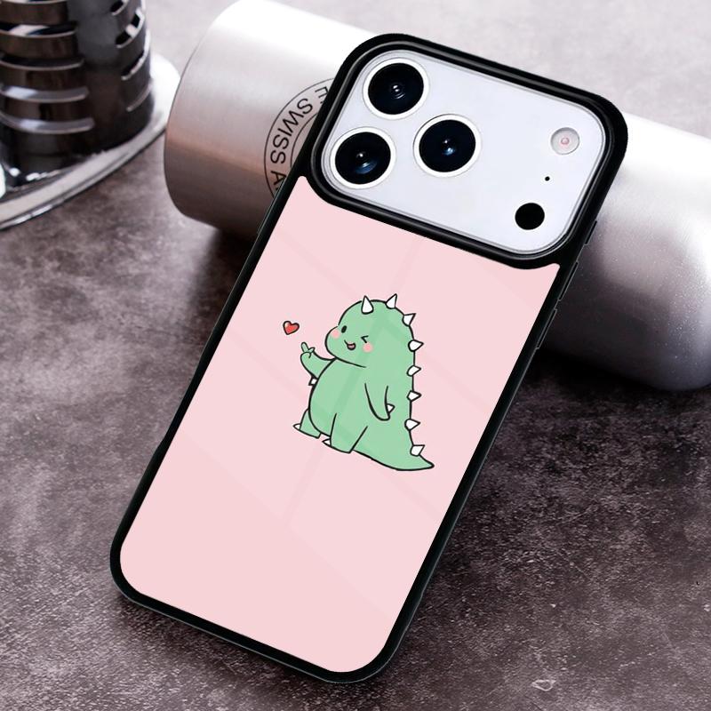 Dinosaur Couple Cat Pinch Face Phone Case For iPhone 17 16 15 14 13 12 11 Pro Max Plus 17Air Soft Silicone Cover