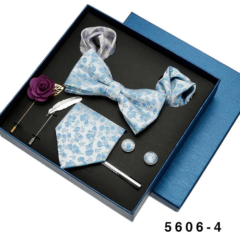 Men's Formal Tie & Pocket Square Eight-Piece Gift Set - High-End Wedding & Business 