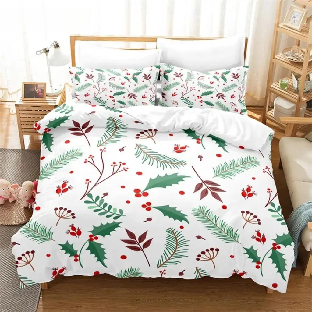 Christmas Snowman, Tree Bedding Set Duvet Cover Set 3d Bedding Digital Printing Bed Linen Queen Size Bedding Set Fashion Design