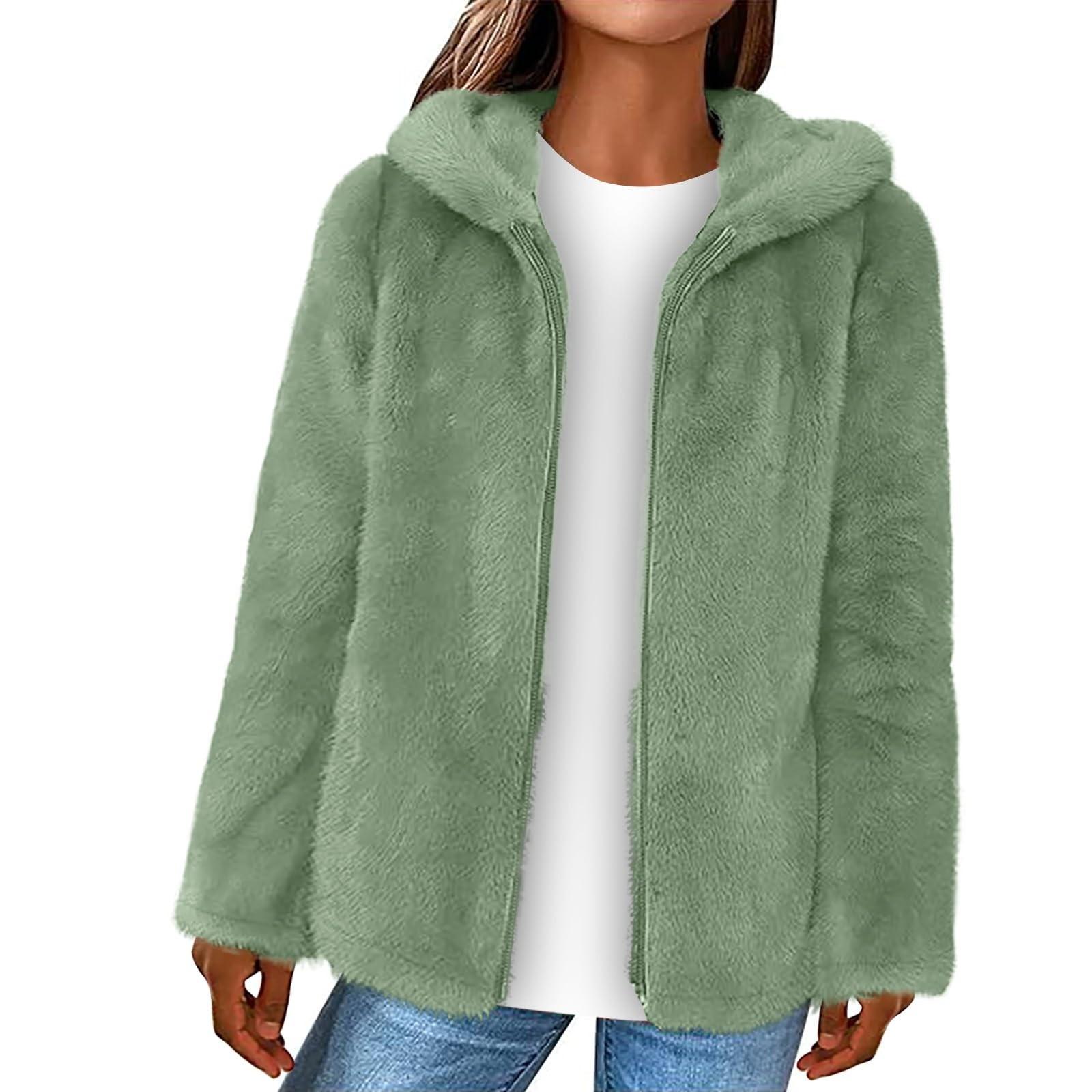 

Однотонный женский двусторонний коралловый бархатный свободный теплый свитер с капюшоном, женская куртка на молнии из овечьей шерсти XXXXXL