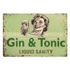 Plaque Metal Tin Signs Drink Gin Tonic Wall Decoration Vintage Art Posters Iron Painting for Man Cave Home Cafe Garden Club Bar