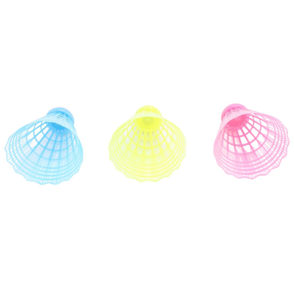 3Pcs LED Badminton Shuttlecocks Blue Yellow Pink Nylon Lighting Glow in The Dark Night Badminton