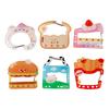 Creative Cartoon Hamburger Fries Acrylic Carabiner Keychain Fashion Key Holder For Outdoor Backpack Accessories
