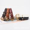 Vintage Leather Belt Women Versatile Decorative Waistband Casual Jeans Strap