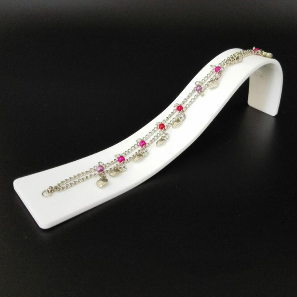 Versatile Bracelet Display Stand Portable Curved Shaped Necklace Organizer Acrylic Handchain Stand Jewellery Organizer