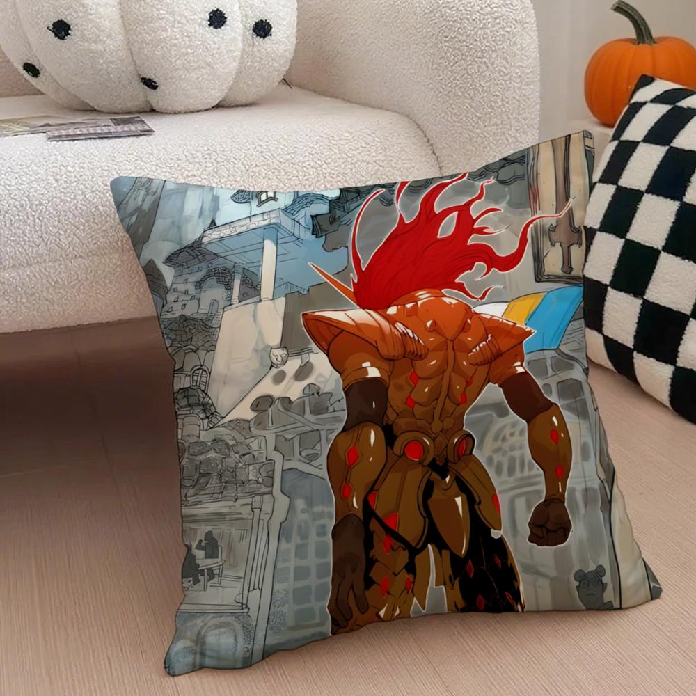 Anime Action HHardcore Leveling WWarrior Cushion Cover Throw Pillow Cover Hidden Button Durable Polyester Chair Cushion