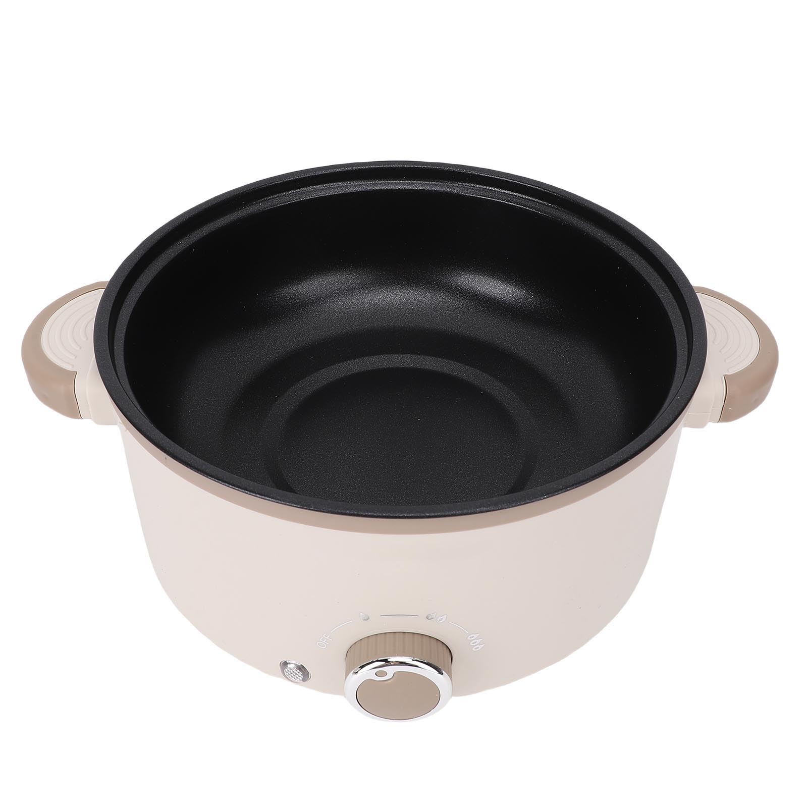 Aamazing Elektrische Pan 3L Grote Capaciteit Anti-brandwonden Touch Veilig Anti-aanbaklaag Multifunctionele Elektrische Ramen Koker met Mandje voor Noedelsoep