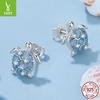 S925 Sterling Silver Blue Turtle Stud Earrings, Early Spring Accessories Sterling Silver Stud Earrings