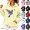 Women's Casual Loose Fit Hoodie with Hood and Breast Graphic Print for Everyday Wear