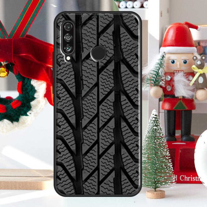 Tire Tread Wheel For Huawei Nova 12i 11i 8i 12s Y73 Y72 Y61 Y91 Y90 Y70 Y60 9 10 SE P60 Pro P30 P40 Lite Case