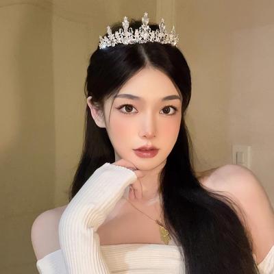 Princess Crown Birthday 18-year-old Adult Crystal Tiara High-end Bride Wedding Tiara Diamond Crown