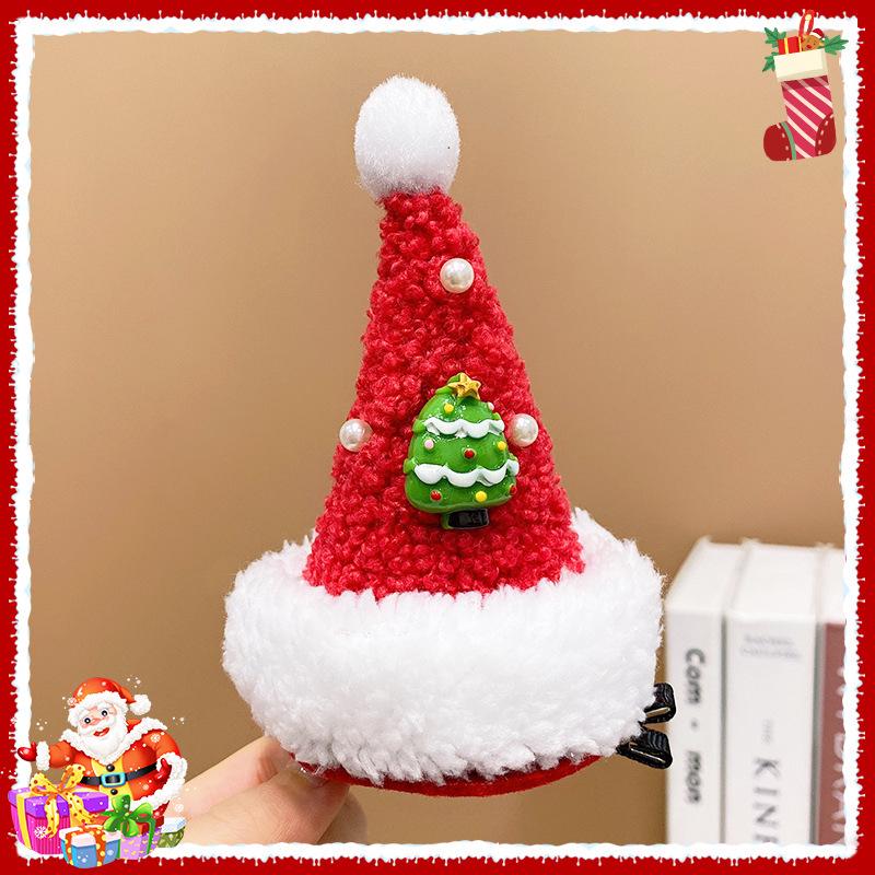 2025 Christmas Reindeer Antler Scrunchies & Bow Hair Clips - Cute Party Accessories for Kids