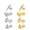 1PC G23 Titanium Cartilage Stud Labret Lip for Women Flat Back Helix Tragus Threaded Earring Conch Piercing Jewelry