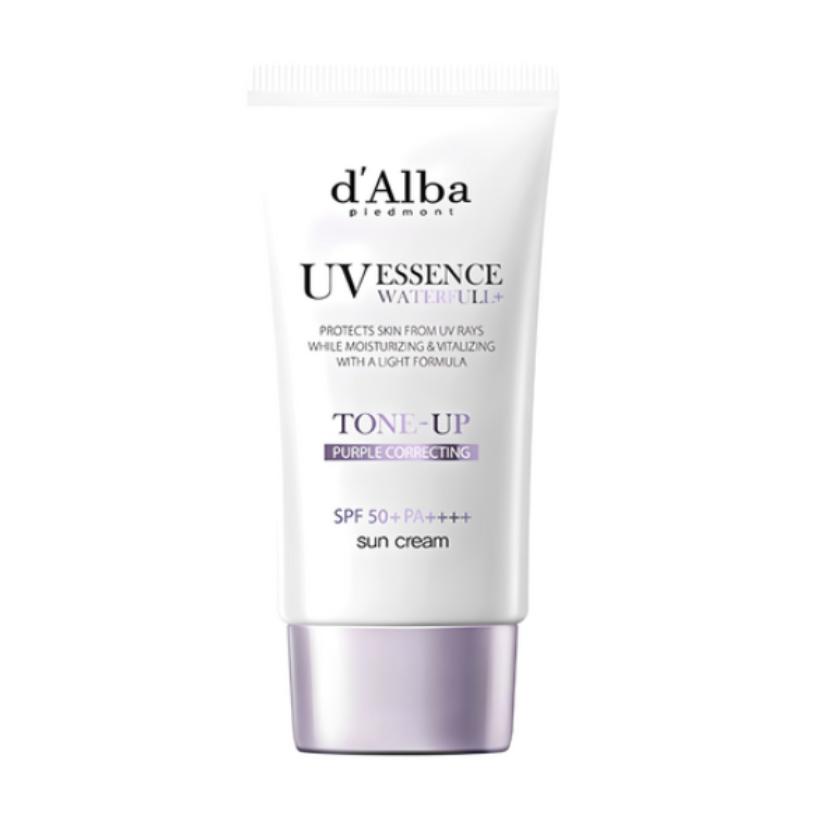 d'Alba Vegan Waterfull Purple Tone-Up Sunscreen SPF50+ PA++++ 50ml Brightening UV Protection