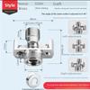 2pcsStainless Steel Angled Curved Foot 360° Rotatable Angle Adjustment Shower Faucet Adapter Wall Mounted Eccentric Screw Corner
