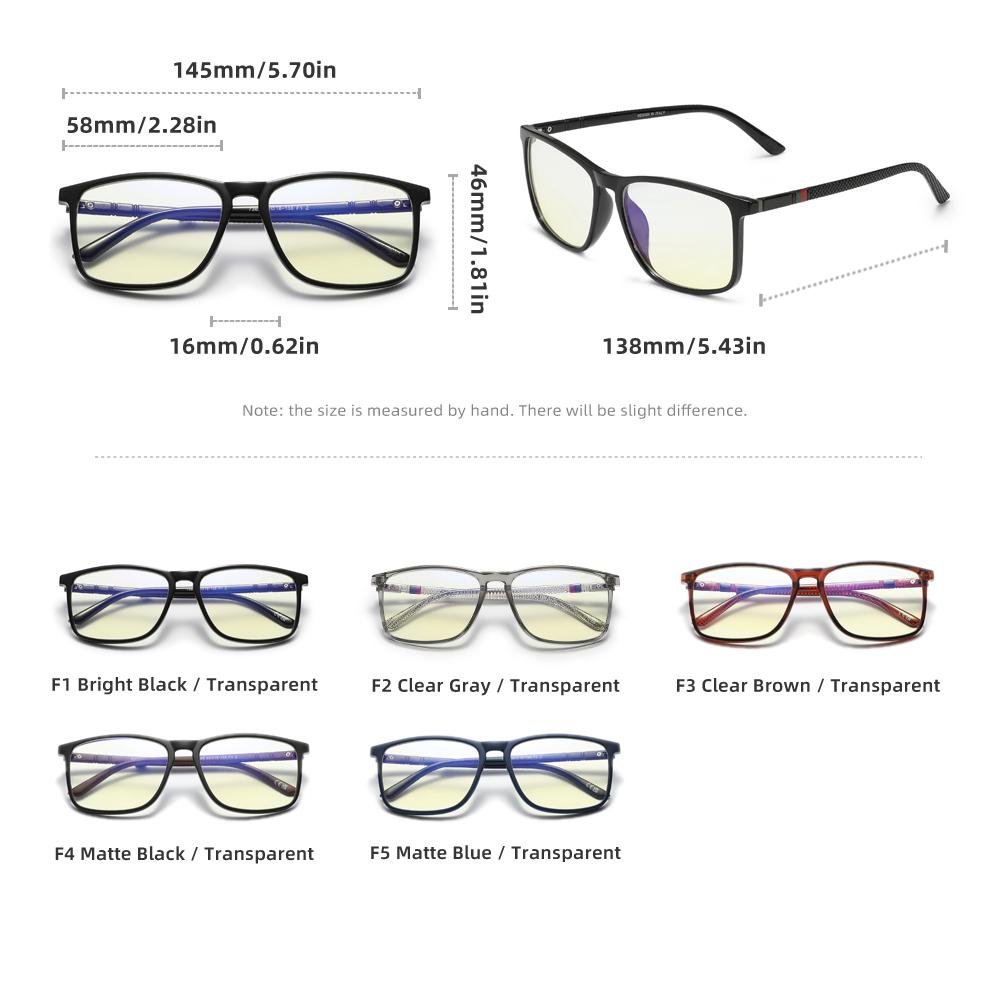 WIMN Anti-Blue Ray Glasses Men/Women Phone Computer Blue Blocking Eyewear Rectangle Reading Eyeglasses