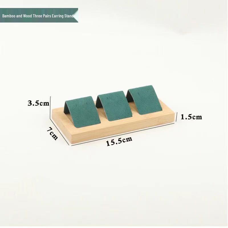 Bamboo Earring Stud Display Stand and Tray Ornament