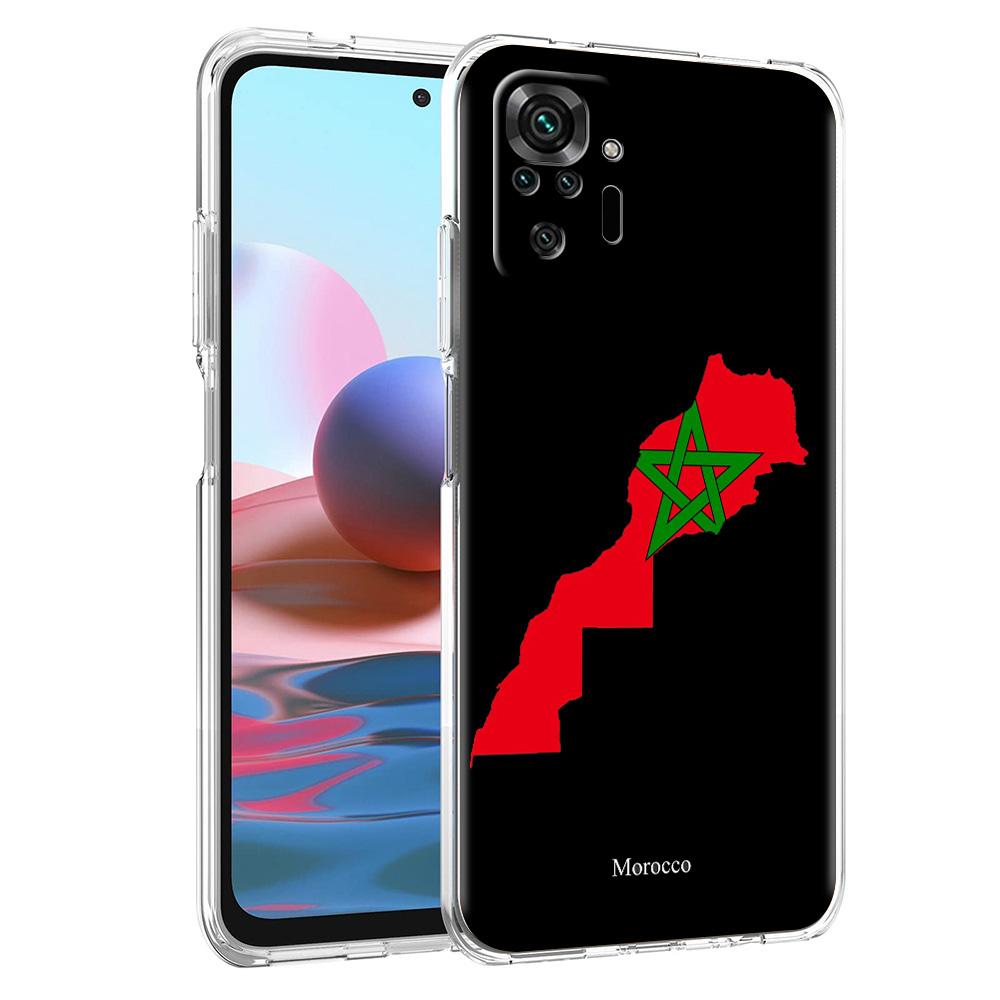 Phone Case For Xiaomi Redmi Note 15 14 5G 13 12 10 11 Pro Plus 4G 14C 13C 12C Soft TPU Cover Morocco Flag Soccer