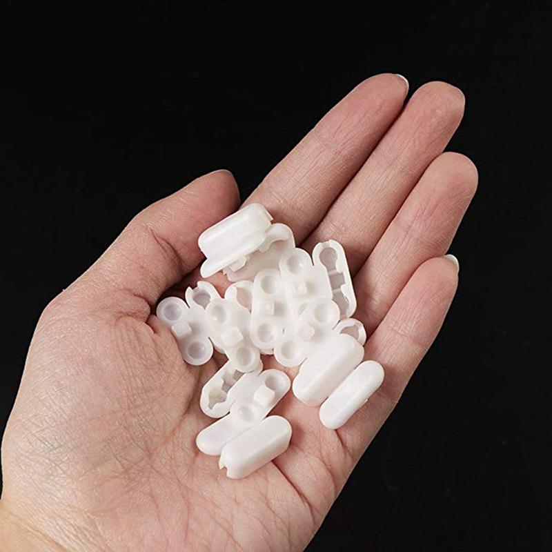 10Pcs/Lot White Roller Blinds Pull Cord Connector Curtain Chain Connector For Vertical Blinds Joiners Spare Tool Replacement