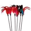 Long-stick, Seven-color Big Feather Cat Toy, Interactive Cat Toy with Bells, Self-entertaining and Boring Pet
