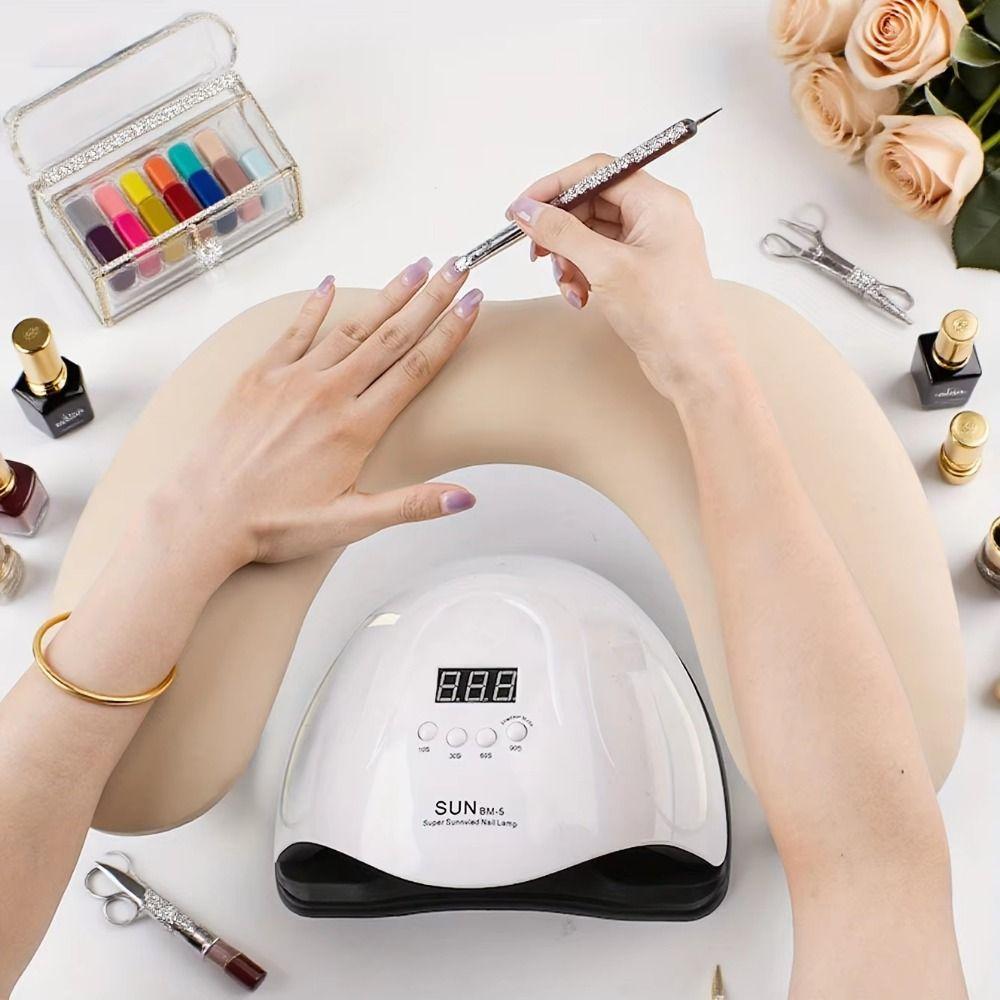 U Shaped Nail Arm Rest Cushion with Phone Holder Manicure Hand Pillow Nail Art Stand Manicure Tool