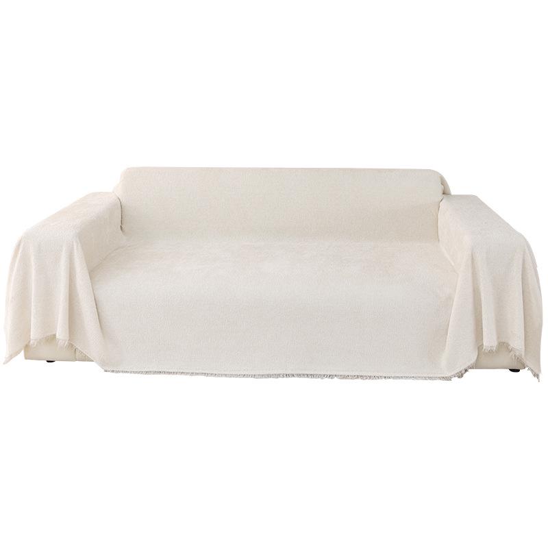 Moderne rutschfeste Chenille-Sofaüberwurfdecke: Einfacher, kratzfester Kissenbezug