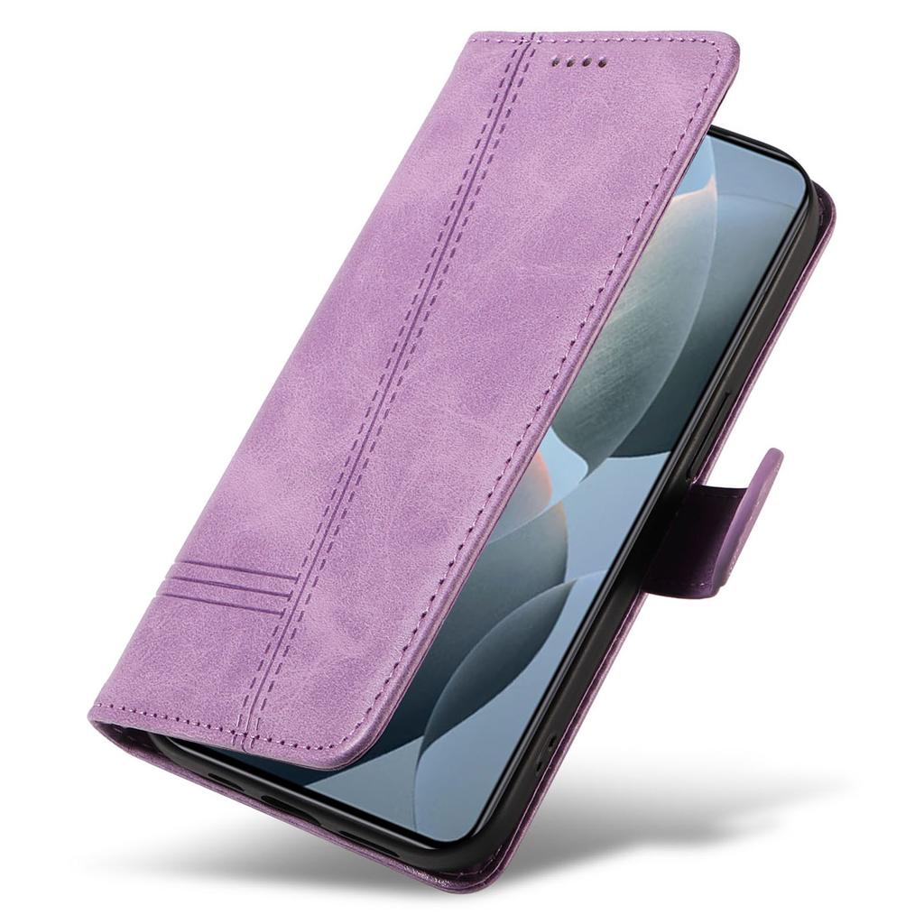 Für Xiaomi 14T Hülle Flip Wallet T-Form Linien Leder Handyhülle