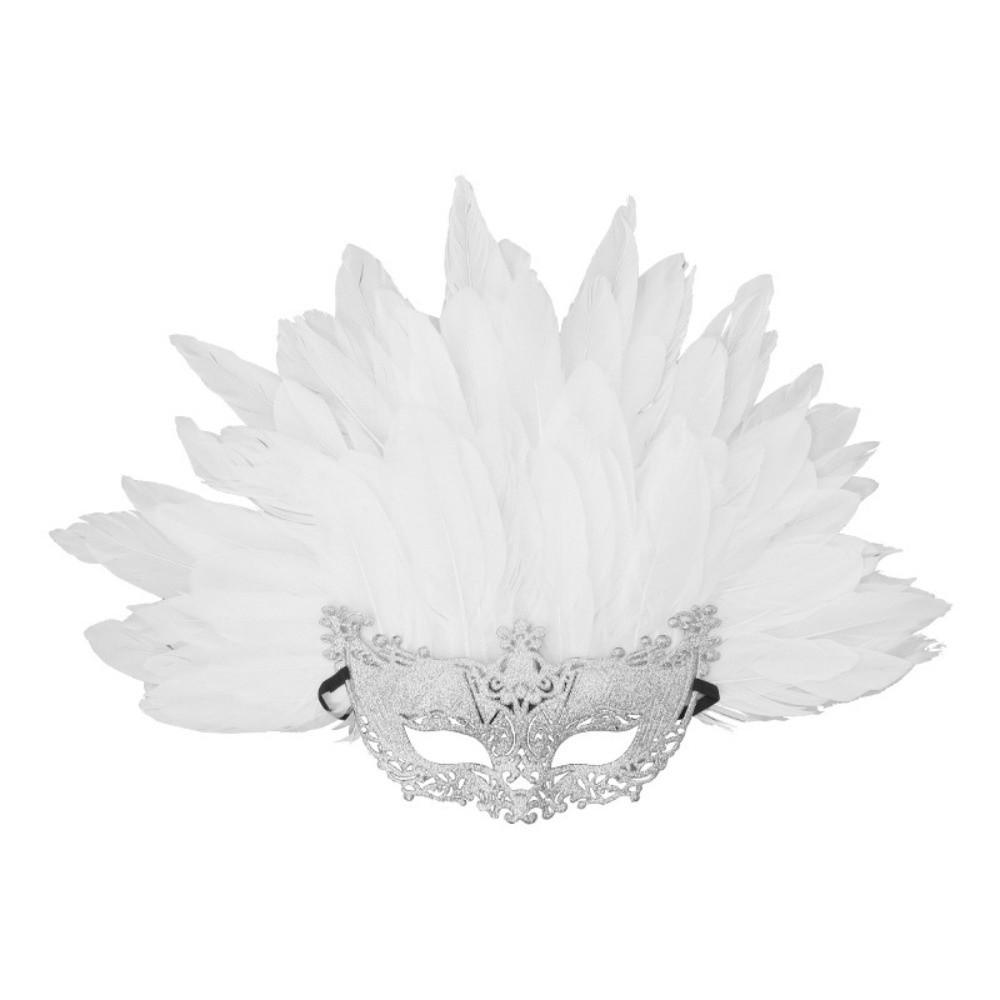 Gifts Novelty Feather Masquerade Mask Detachable Hyperbole Carnival Masquerade Mask Party Eye Mask белый
