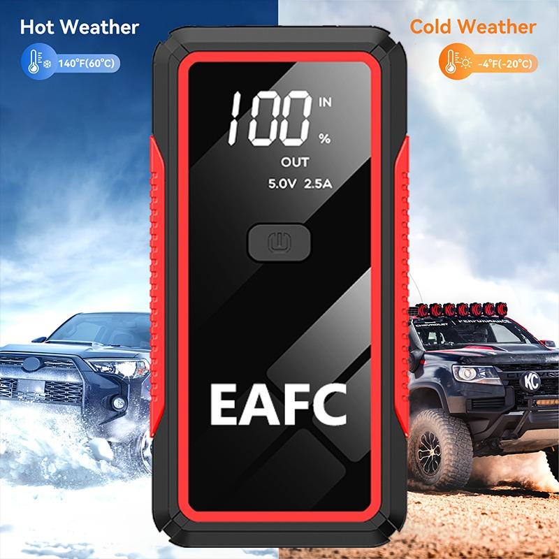 Car Jump Starter Power Bank Portable Emergency Booster Charger Starting Device for 12V Engine Smart Clip Emergency Kit for Camping and Road Trips