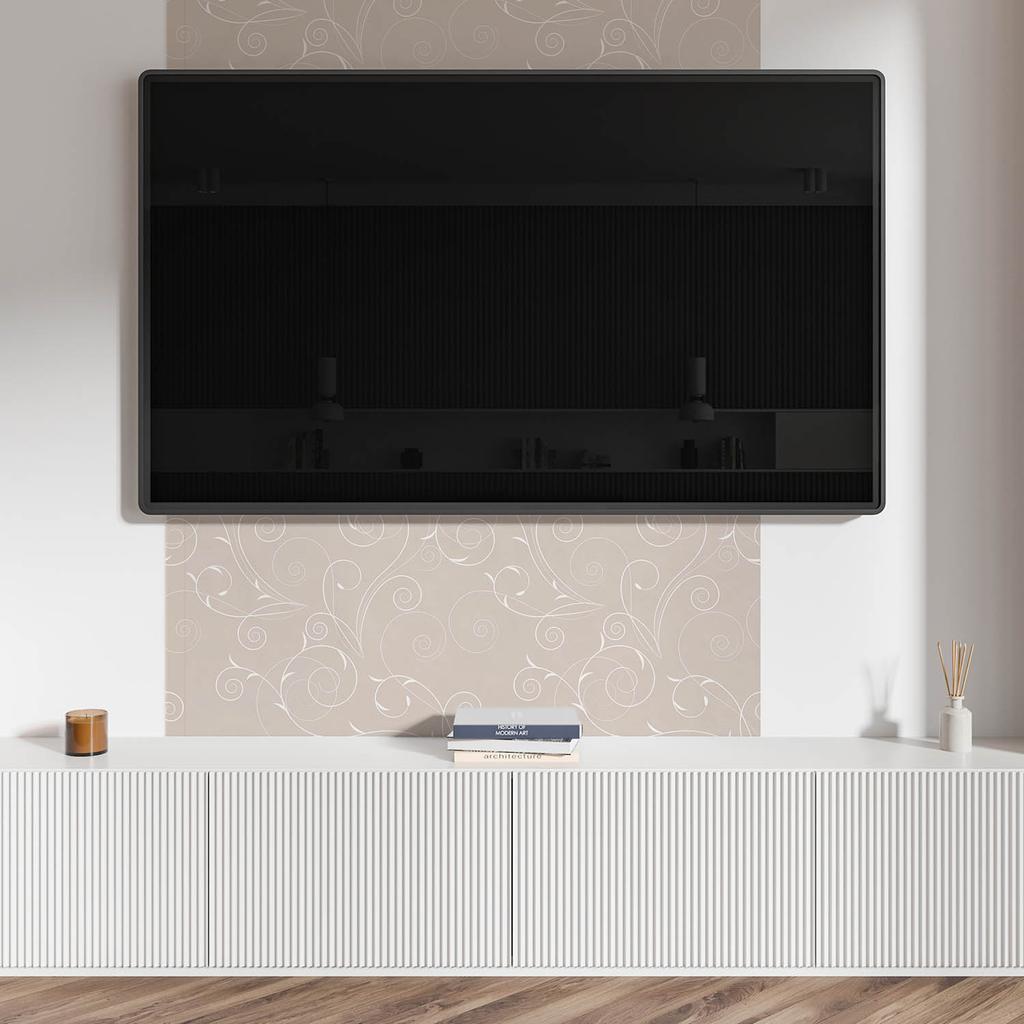 Winylowy Panel Z Motywem Do Łatwej Metamorfozy Ściany 120X60 Cm Delikatne Spirale I Liście