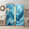 2 pcs   versatile polyester transparent curtains for home decoration Blue Teal for use in bedrooms and living rooms