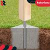 KOTARBAU® Vertically Adjustable Steel Post Base Anchor for Gazebos, Shelters, Fences 80 x 330 mm Set of 2