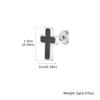 Vnox Men's Stainless Steel Cross Earrings, Hammered Texture Gold Black Color Waterproof Hypoallergenic Ear Jewelry Gifts for Men
