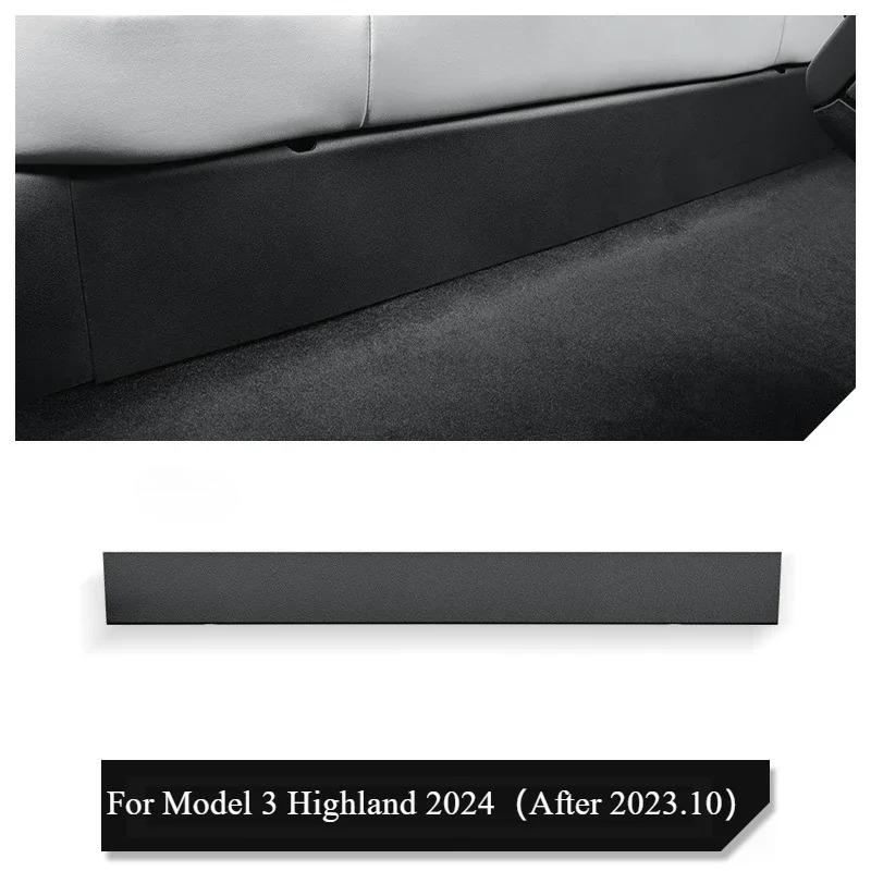 Protective Pad For Tesla Model 3 Y Under Rear Seat Anti Kick Guard Cover TPE Full Surround Cushion Protector Car Interior Modely 24-25 M3 Highland