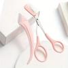 2pcs Crescent Eyebrow Trimmer+ 1pc Pink Eyebrow Scissors+ 1pc Pink Folding Eyebrow Trimmer, Pink Eyebrow with Built-in Comb, Create Eyebrows