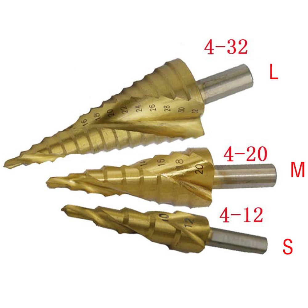 4-32mm  Spiral  Center Solid Carbide Titanium Step  Drill Bit