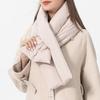 Thickened Windproof Warm Wide Down Cotton Scarf Women Winter Solid Color Ultra Light Thermal Scarf