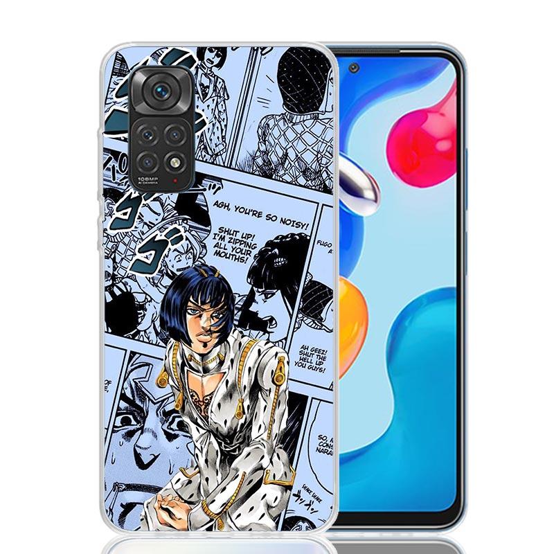 JoJo Adventure Bruno Buccellati Phone Case For Xiaomi Redmi Note 15 14 13 12S 12 Pro Plus 11S 11E 11 11T 10S 10 Art Soft Pattern